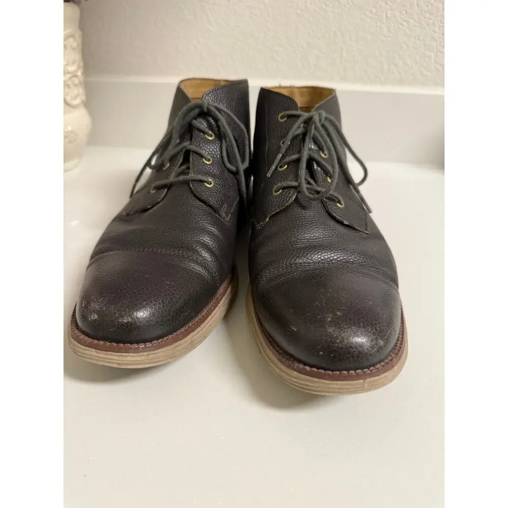 COLE HAAN Brown Leather Lace Up Casual Chukka Boots Shoes Men 11